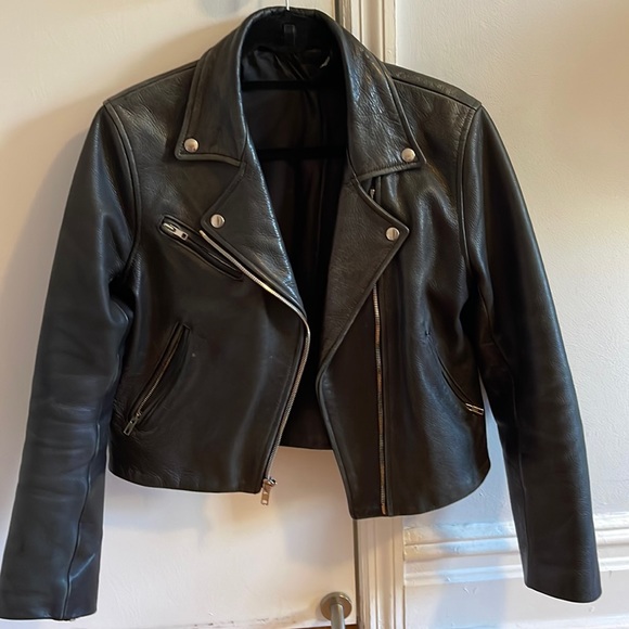 Reformation Jackets & Blazers - Reformation black leather jacket, sz medium